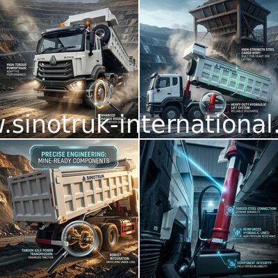 SINOTRUK HOWO Heavy Duty Tipper Dump Truck Front Lifting 8×4 RHD