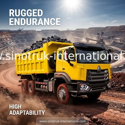 Sinotruk Tipper Dump Truck NX 6 × 4 10 Wheels Weichai 380Hp Big Tray