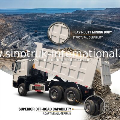 Sinotruk Howo Used Tipper Dump Trucks 371Hp Or 375 Hp 6 × 4  Refurbishment