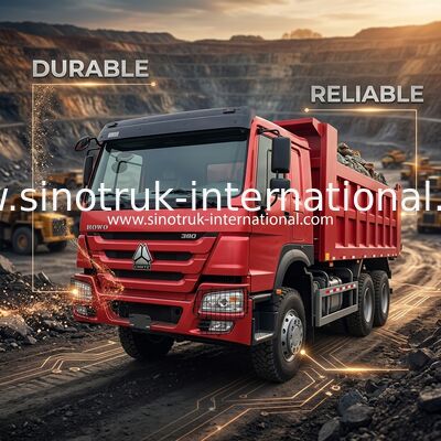 SINOTRUCK Howo Tipper Dump Truck 380Hp 6 × 4  20CBM Box 10 Wheels Smashing Angle iron
