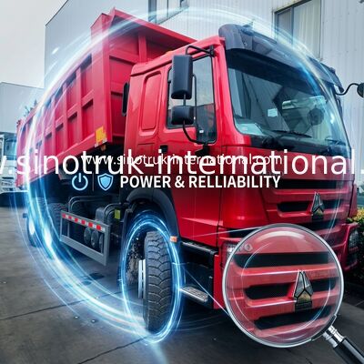 Sinotruk Howo Tipper Dump Truck 380Hp 6 × 4  With Hyva Hydraulic Cylinder For Mining