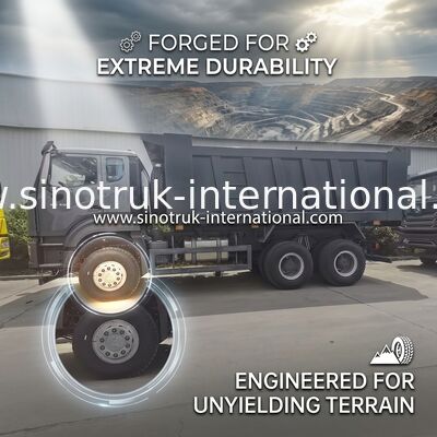 Black SINOTRUK HOWO Tipper Dump Truck LHD 6X4 371HP New Howo E7 Cab
