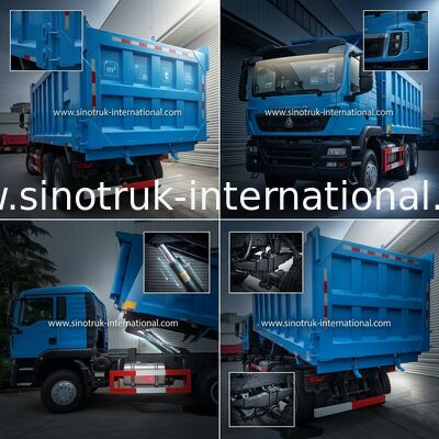 Blue LHD 6×4 10 wheels HOWO Tipper Dump Truck High Horsepower 371HP