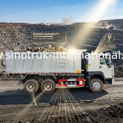 RHD 6×6 10wheels  White HOWO Tipper Truck Full Drive High Horsepower 380HP