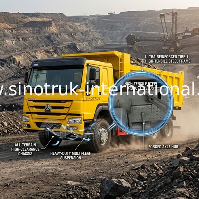 10 Wheels High Horsepower 400HP HOWO Tipper Dump Truck Low Fuel Consumption