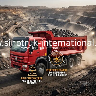 Sinotruk Howo Tipper Dump Truck 380Hp 6 × 4  20CBM U Type Box 10 Wheels