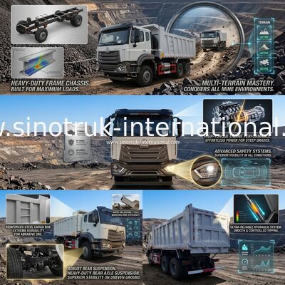 SINOTRUK HOHAN Heavy Duty Tipper Dump Truck For Mining Industry