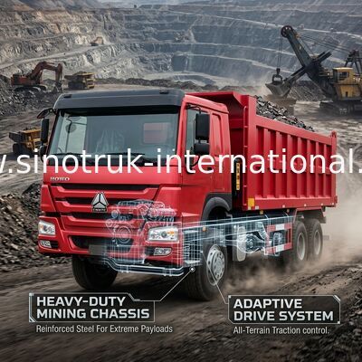 Sinotruk Howo Tipper Dump Truck 12Wheels 400Hp 8 × 4 Mining