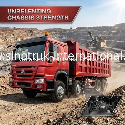 SINOTRUK RED HOWO 400HP 8×4 TIPPER DUMP TRUCK LHD