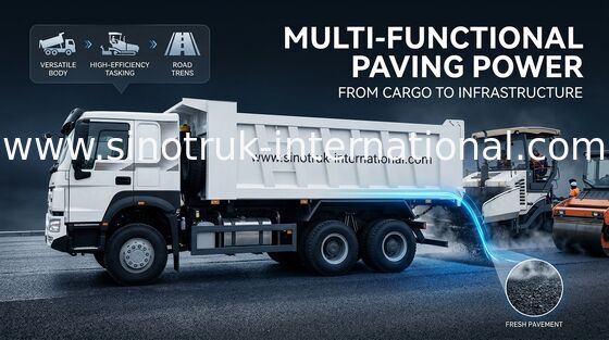 SINOTRUK Howo Tipper Dump Truck LHD 6X4 371HP In White Color
