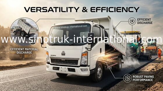 Stable Performance HOWO 4X2 Light Duty Dump Truck 116HP