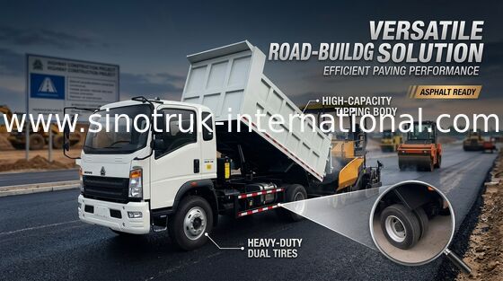 ZZ1107D3815C1 Docks Howo 4x2 Dump Truck White Color