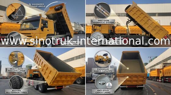 10 Wheels Dump Truck HOWO ZZ3257N3847A 30 Tons 16 - 20 CBM