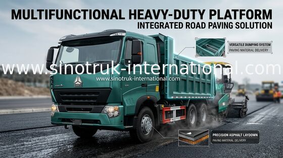 Heavy SINOTRUK HOWO A7 Garbage Dump Truck With Long Life Time , 5800*2300*1500mm