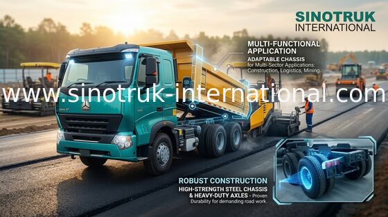 Low Profile Tipper Dump Truck Heavy Duty 6x4 Sinotruk Howo 290HP Widely Use