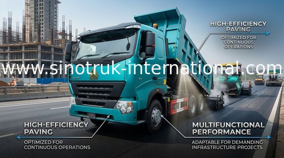 SINOTRUK HOWO A7 Tipper Dump Truck For Construction 30 - 40 Tons RHD 10 Wheels