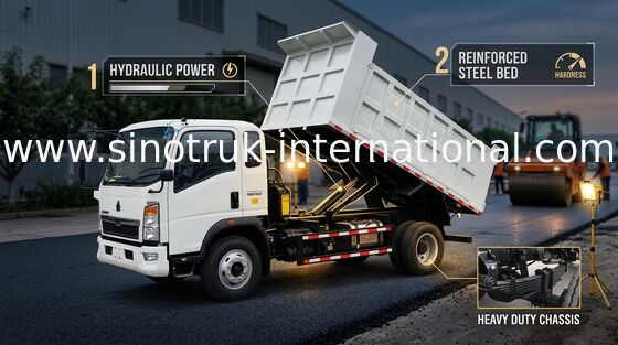 Sinotruk Howo Light Duty Dump Trucks 4×2 Rhd 8 Tons 116hp