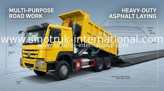 Low Fuel Consumption Tipper Dump Truck For Mining Industry / Construction