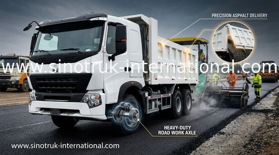 White Color Sinotruk Howo Dump Truck High Fuel Efficiency 30 - 40 Tons For Mining