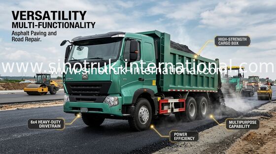 Sinotruk HOWO A7 Dump Truck / Construction RHD 6X4 Big Dump Trucks