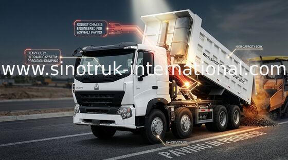 Sinotruk Howo Dump Truck A7 371 HP 12 Wheels LHD 60 Tons 20 - 30 CBM ZZ3317N3867N1