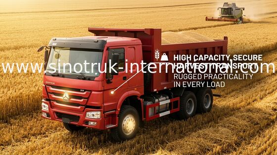 Sinotruk Howo Dump Truck LHD 371 HP 25 - 40 Tons Euro 2 Heavy Dump Truck