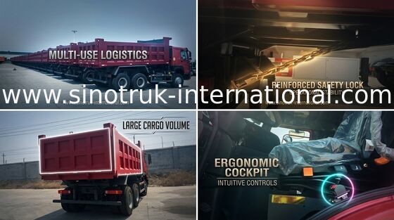 Euro 3 Engine Tipper Dump Truck HC16 16 Tons 6 Cylinder In - Line With Water Cooling