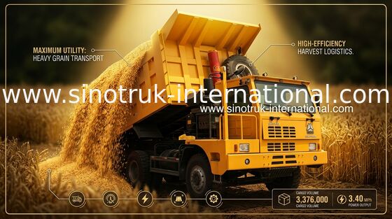 6X4 LHD Mining Tipper Dump Truck 371HP 70 Tons SINOTRUK HOWO For Mining Industry