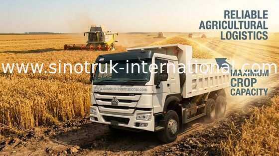 Hydraulic Steering Tipper Dump Truck / Ten Wheeler Dump Truck For Docks 25000 Kg