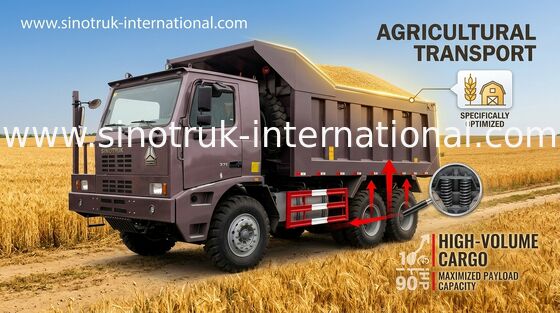 HOWO Tipper Truck / 70 T SINOTRUK HOWO Dump Truck For Mining ZZ5707V3840CJ