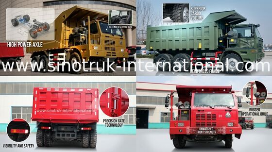 High Efficiency LHD 6X4 SINOTRUK HOWO Truck With Euro 2 Emission Standard