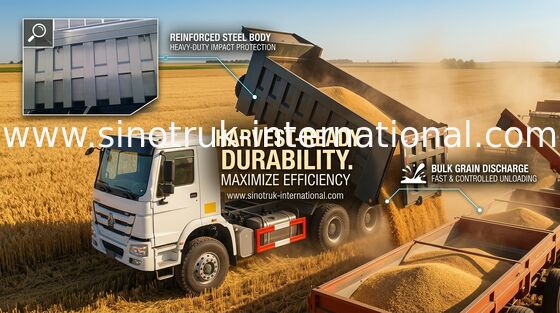 Professional Tipper Dump Truck RHD 10 Wheels With Euro 2 Emission Standard