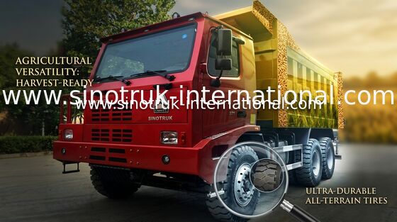Colored SINOTRUK HOWO 6x4 Dump Truck / HOWO Tipper Truck For Mining