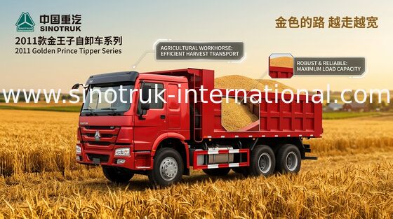 SINOTRUK Golden Prince Dump Truck 10Wheels 336HP RHD 25-30tons ZZ3251N3641W