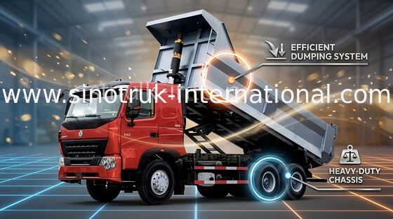 Tipper Dump Truck SINOTRUK HOWO A7 371HP for Construction ZZ3257N3847N1