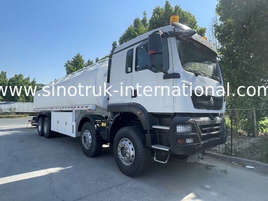 HOWO 8X4 Petroleum Oil Storage Tank Fuel Delivery Truck 35CBM Two Warning Lights With pipe gun