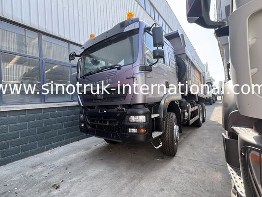 SINOTRUK HOWO TX Model 371HP LHD Tipper Dump Truck 6X4 With Warning lights U type Grey Color