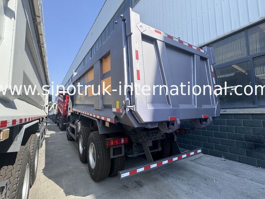 SINOTRUK HOWO TX Model 371HP LHD Tipper Dump Truck 6X4 With Warning lights U type Grey Color