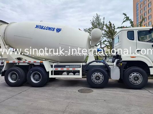 Heavy Duty HOWO 8x4 16CBM Concrete Mixer Lorry 371HP Engine PMP Speed Reducer For Construction