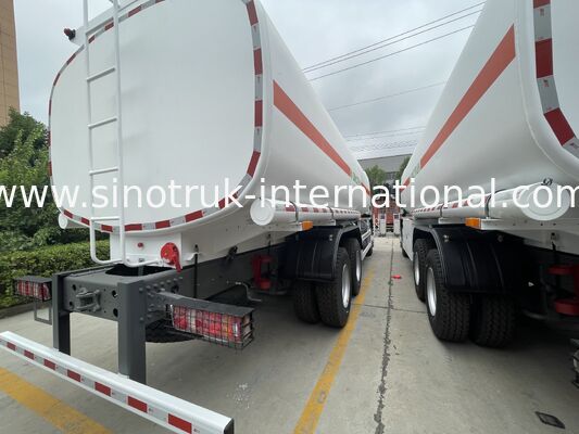 Oil Transport Vehicle Oil Tank Truck , Mobile Gas Station Fuel Oil Trucks 371HP 33CBM