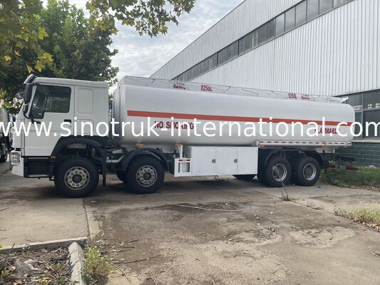 Oil Transport Vehicle Oil Tank Truck , Mobile Gas Station Fuel Oil Trucks 371HP 33CBM
