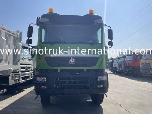Hydraulic Cylinder HOWO TX 10 Wheeler 371HP Dump Truck With Large Loading Capacity 30-40 Tons Green 