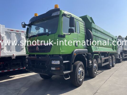 Hydraulic Cylinder HOWO TX 10 Wheeler 371HP Dump Truck With Large Loading Capacity 30-40 Tons Green 
