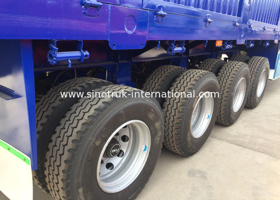 Logistic Industry Tri Axle Semi Tipper , Cargo  Semi Low Bed Trailer