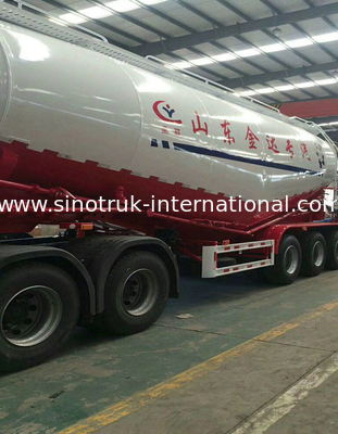 Carbon Steel Semi Truck Trailer / Powder Material Semi Flatbed Trailers