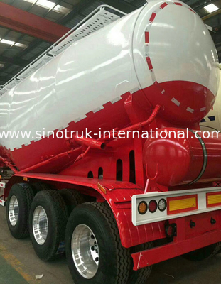 Carbon Steel Semi Truck Trailer / Powder Material Semi Flatbed Trailers