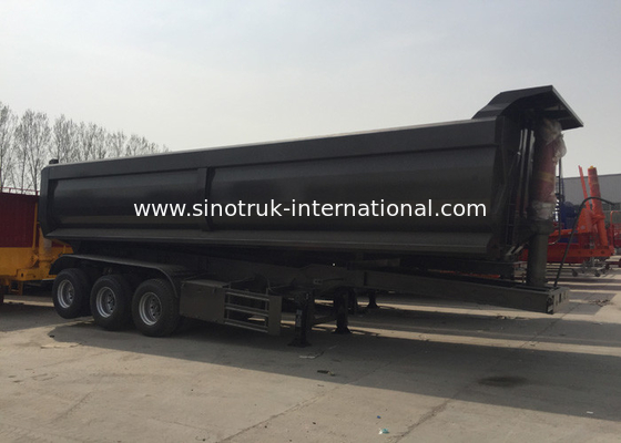 Heavy Equipment Semi Trailer Storage Boxes , Hydraulic Semi Flatbed Trailers