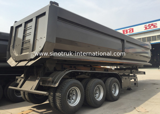 Heavy Equipment Semi Trailer Storage Boxes , Hydraulic Semi Flatbed Trailers