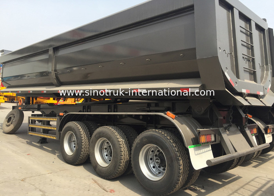 Heavy Equipment Semi Trailer Storage Boxes , Hydraulic Semi Flatbed Trailers