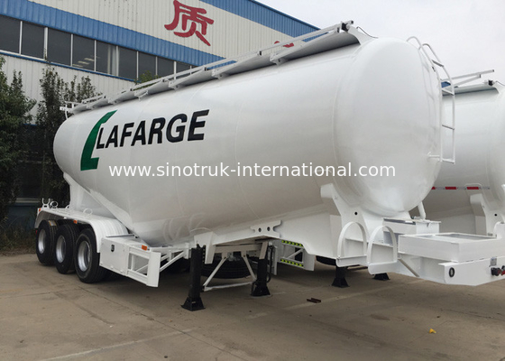 3 Axles Concrete Mixer Semi Trailer / Bulk Cement Trailer 50-60 CBM